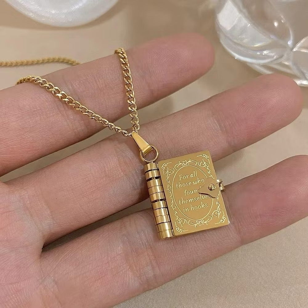 Book Locket Necklace 💌