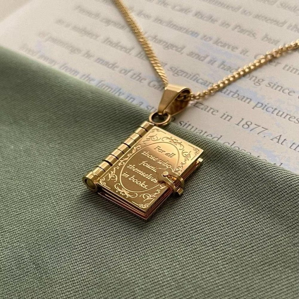 Book Locket Necklace 💌