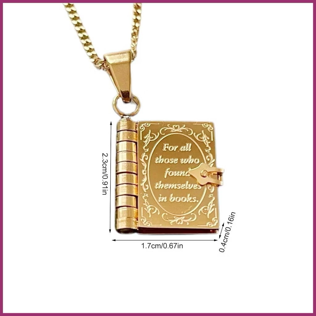 Book Locket Necklace 💌